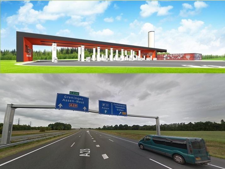 A28 bij Assen Zuid krijgt Energy Hub en truckparking 