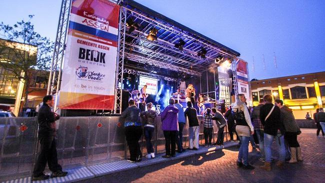 Programma Koningsnacht in binnenstad van Assen