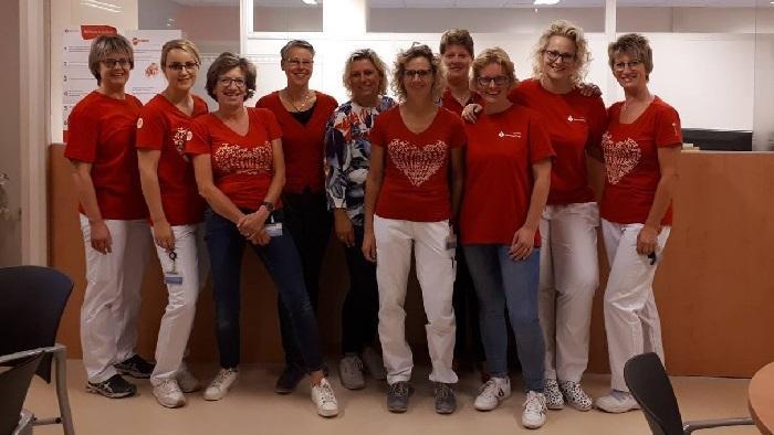 Dress Red Day in Wilhelmina Ziekenhuis Assen