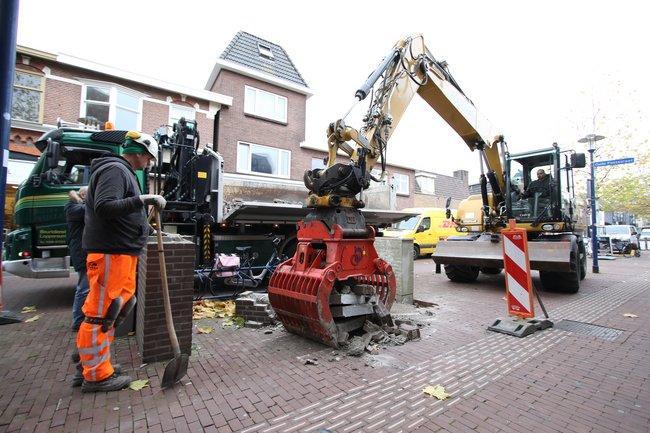 Muurtjes in centrum van Assen gesloopt