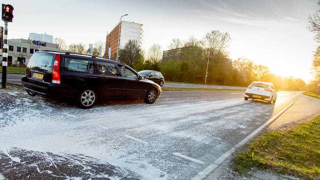 En toen was de Europaweg in Assen wit op Witte Donderdag