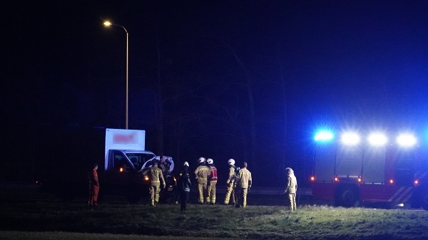 Brandweer in actie op A28 vanwege melding van brand in busje