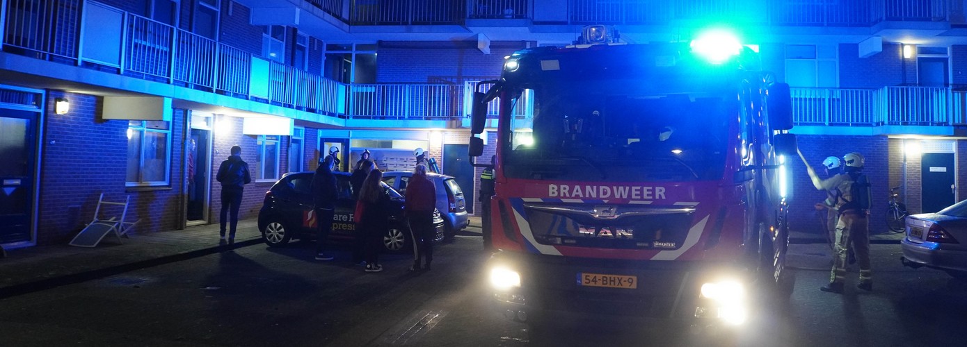 Opnieuw brand in portiek van flat aan de Sluisstraat