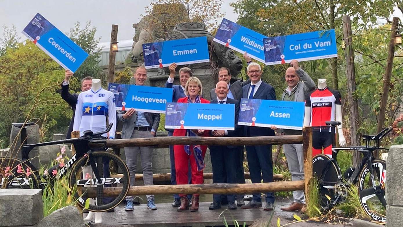 Drentse start- en finishgemeenten voor Europees Kampioenschap wegwielrennen bekend