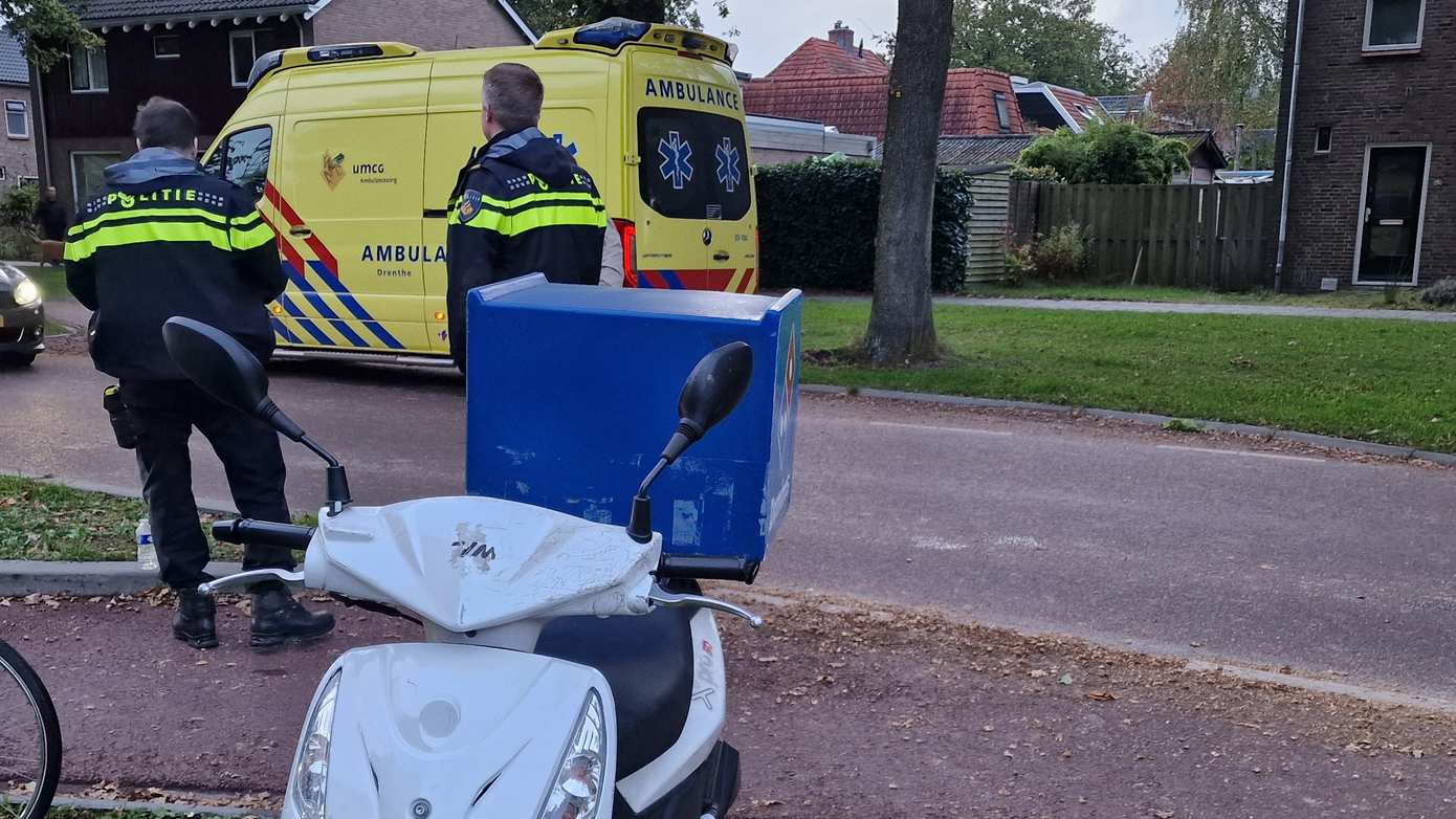 Maaltijdbezorger komt op eerste werkdag met scooter ten val